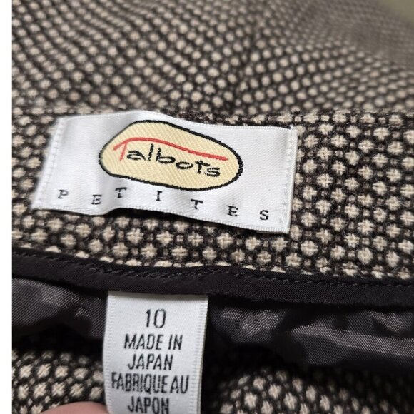 Tabots Pleated Wool Pants Womens 10 Petite Brown - Picture 3 of 6